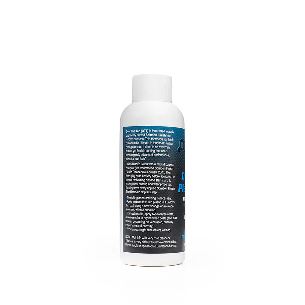 Solution Finish Black Trim Restorer + Over the Top Plastic Sealer Combo - Image 9